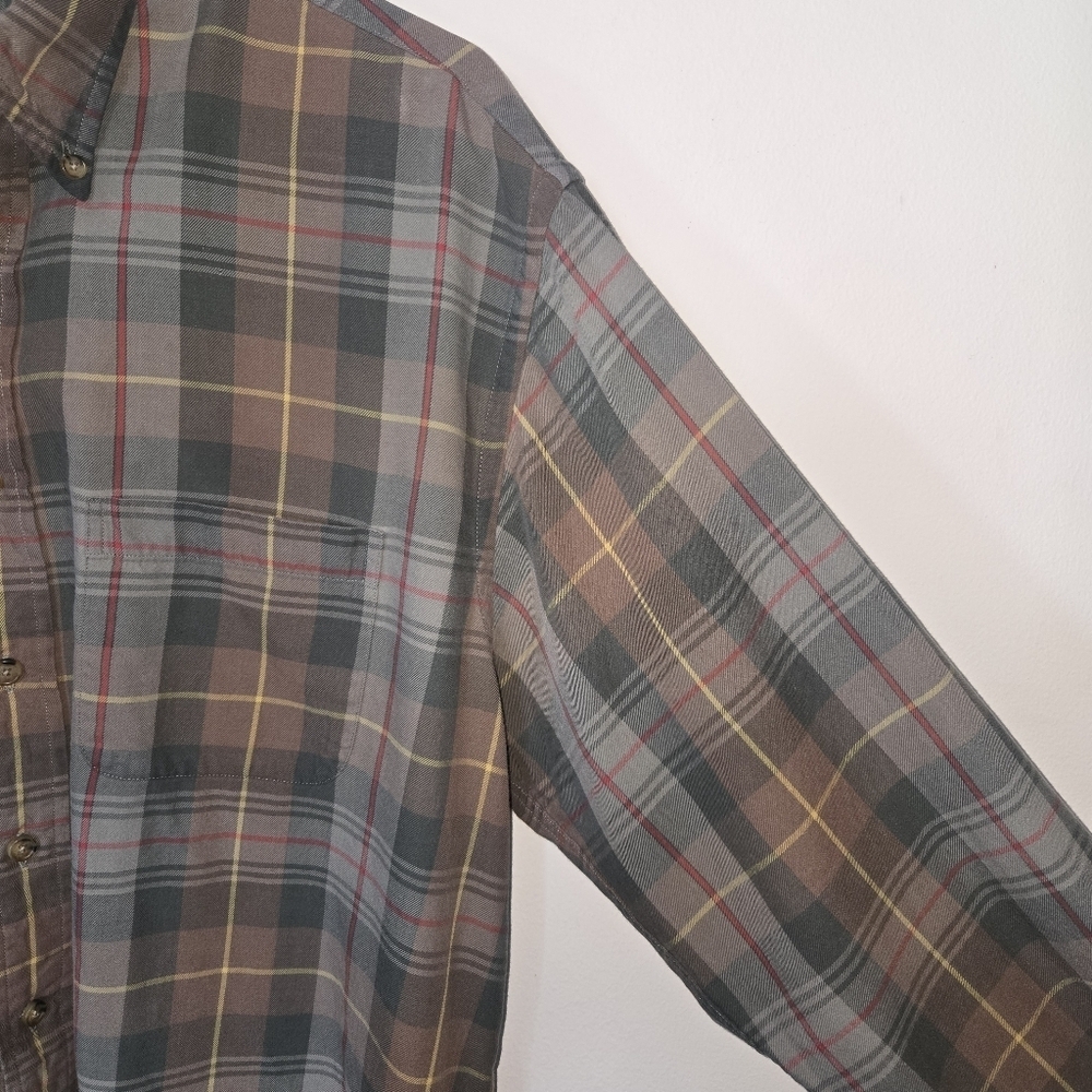 Brooks Brothers button shirt the original polo Brooke's flannel Sz large. - Picture 3 of 5